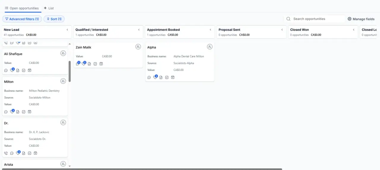 Karizma Barbershop: Pipelines by stage