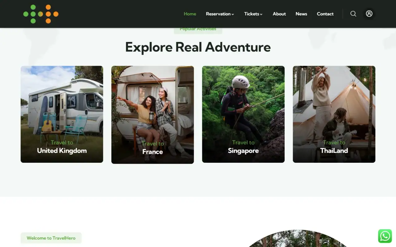 Travel Hero: Further down the page