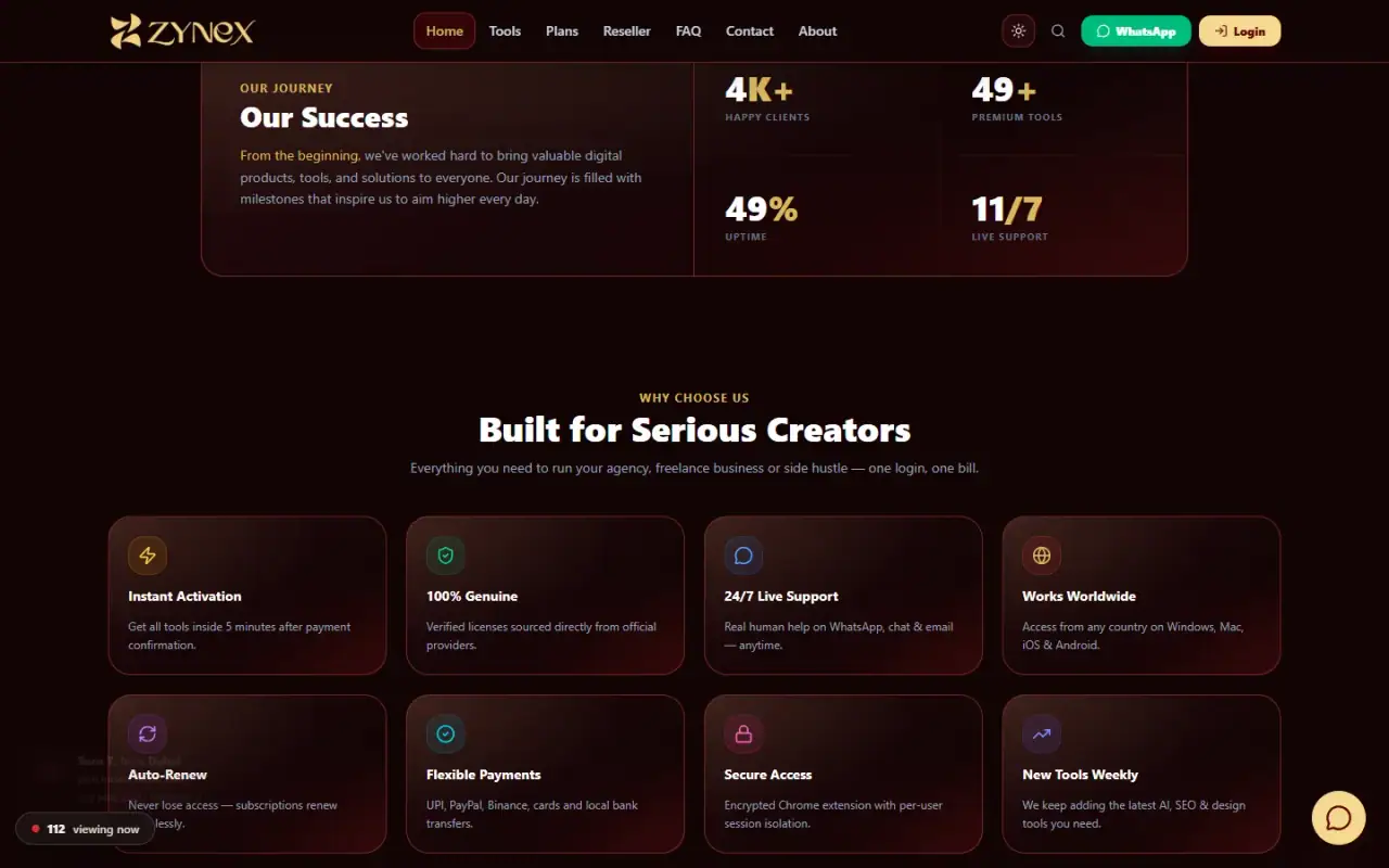 Zynex Tools: Further down the page